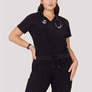 Mandala one pocket v-neck scrub top